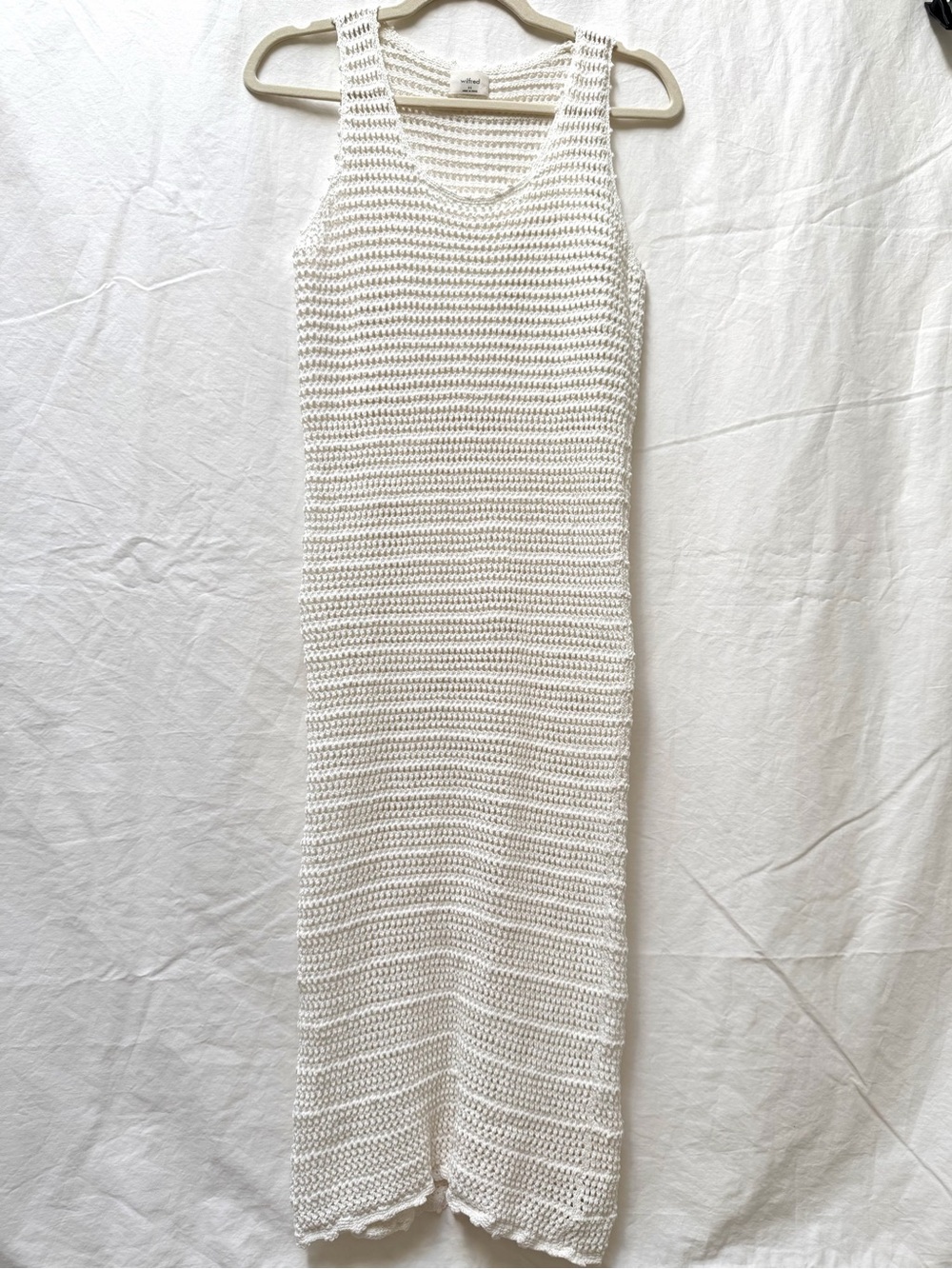 Wilfred Aritzia Ephron Maxi Dress White Crochet